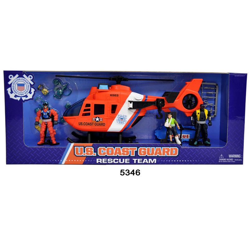 U.S. Coast Guard Helicopter Figure Playset