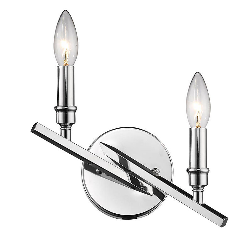Garvin 2-Light Wall Sconce, Silver
