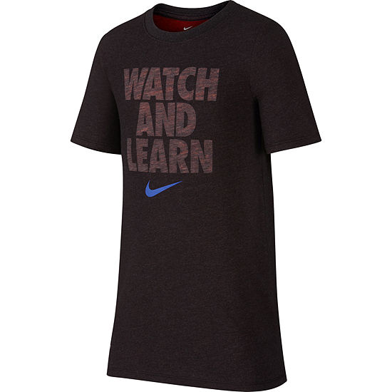 Nike Big Boys Dri-Fit Crew Neck Short Sleeve Graphic T-Shirt