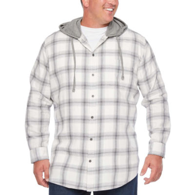 big and tall flannel hoodie