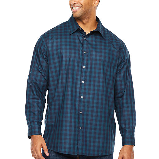 Claiborne Big and Tall Mens Regular Fit Long Sleeve Button-Down Shirt