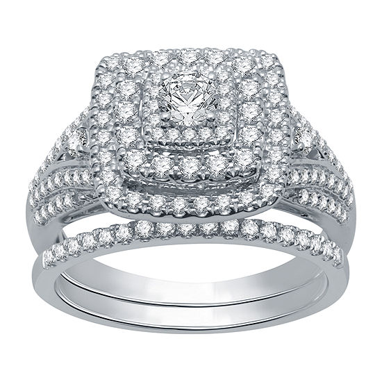 Ever Star Womens 1 Ct T W Lab Grown White Diamond 10k White Gold