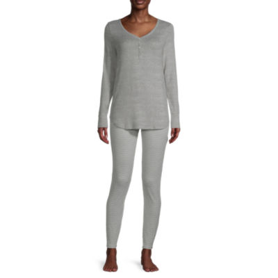 Ambrielle Womens Long Sleeve Pant Pajama Set 2pc. JCPenney