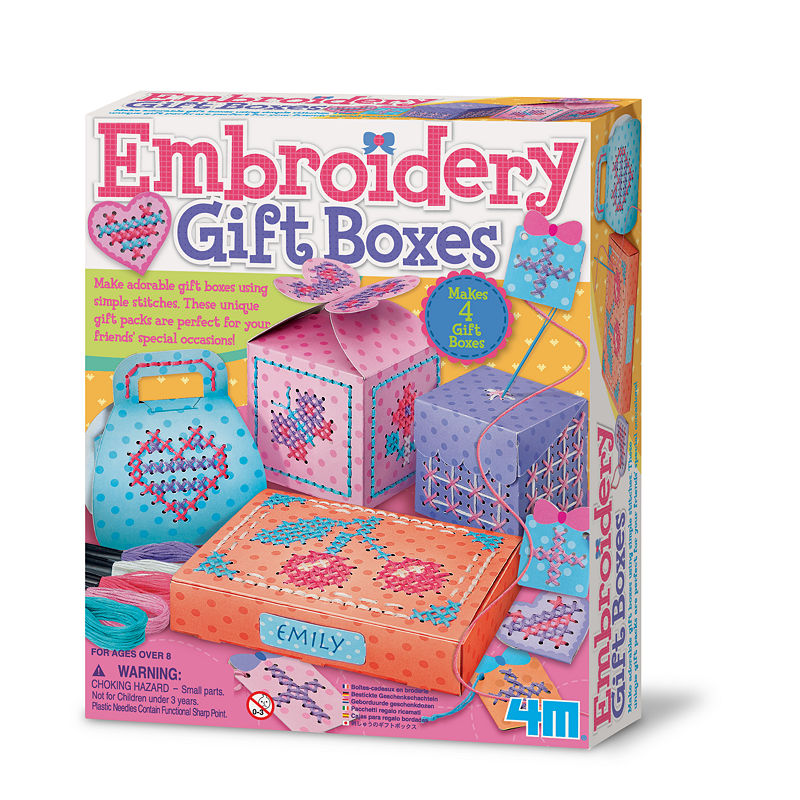 4M Make Your Own Embroidery Gift Boxes Craft Kit