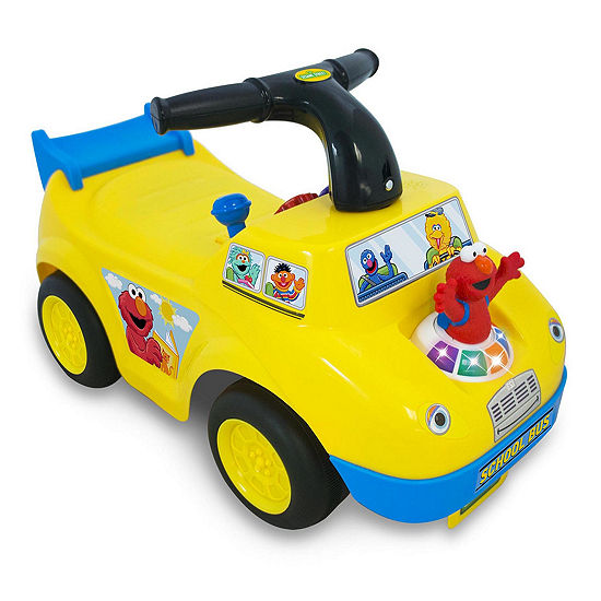 Kiddieland Sesame Street Elmo School Bus Light & Sound Activity Ride-On, Color: Multi - JCPenney