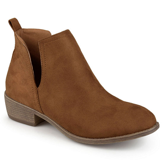 Journee Collection Womens Rimi Booties Block Heel Wide Width - JCPenney