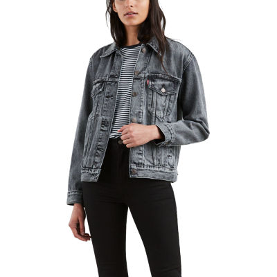 levi's ex boyfriend trucker jacket black