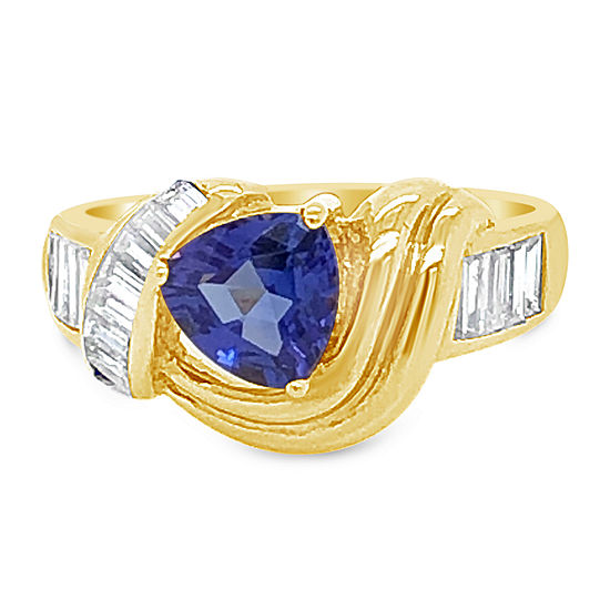 LIMITED QUANTITIES! Le Vian Grand Sample Sale™ Ring featuring Blueberry Tanzanite® Vanilla Diamonds® set in 18K