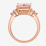 Effy Womens 1/10 CT. T.W. Diamond & Genuine Pink Morganite 14K Two Tone Gold Cocktail Ring
