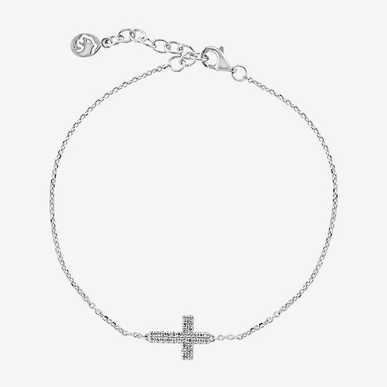 Effy  Sterling Silver 7 Inch Solid Cable Cross Chain Bracelet