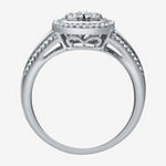 Womens 1/4 CT. T.W. Lab Grown Diamond Sterling Silver Cocktail Ring