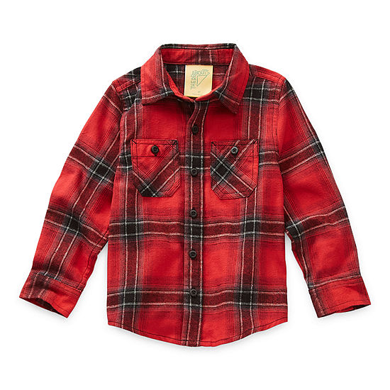 Thereabouts Toddler Boys Long Sleeve Flannel Shirt
