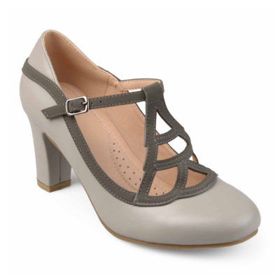 Journee Collection Womens Nile Pumps Round Toe Block Heel