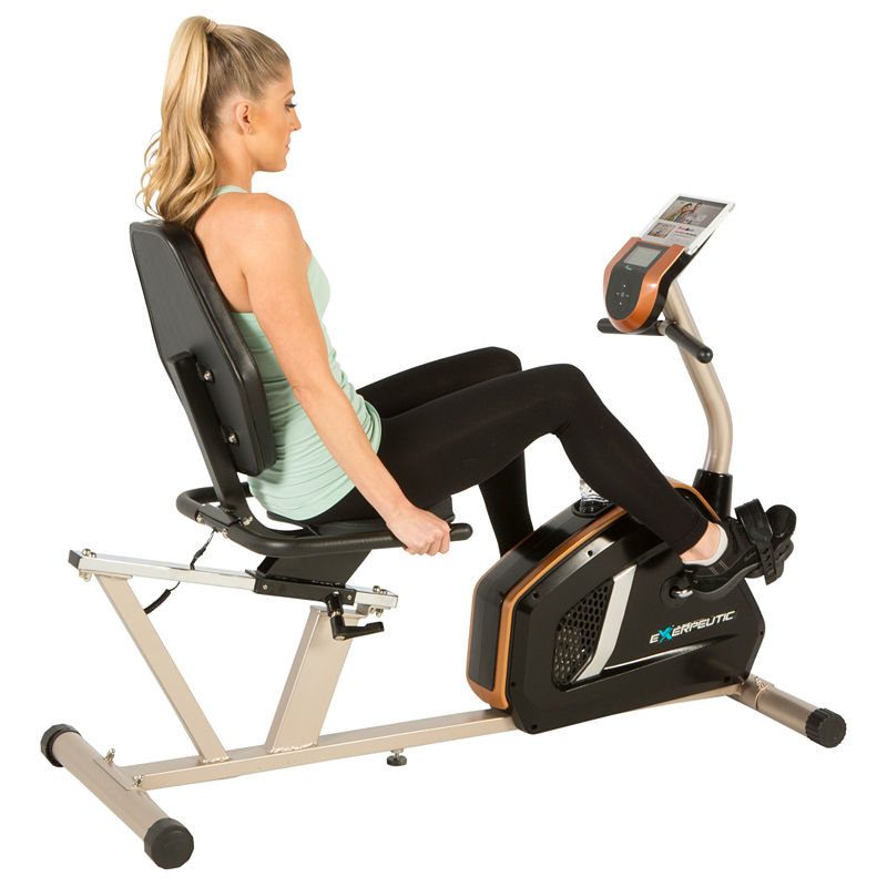 UPC 888115041206 product image for Exerpeutic GOLD 975 Recumbent Exercise Bike with 21 Workout Programs | upcitemdb.com
