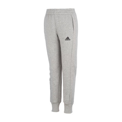 adidas Big Boys Mid Rise Cuffed Jogger Pant, Color: Gray ...