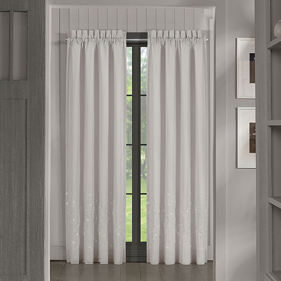 Queen Street Cherie Light-Filtering Rod Pocket Set of 2 Curtain Panel