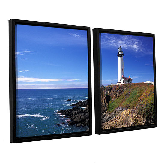 Brushstone Pigeon Point Lighthouse 2-pc. Floater Framed Canvas Wall Art