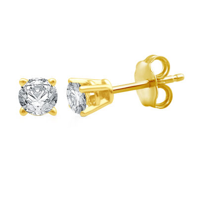 Ever Star 1/5 CT. T.W. Lab Grown White Diamond 14K Gold Over Silver Sterling Silver Stud Earrings