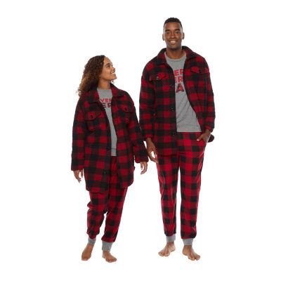 North Pole Trading Co. Very Merry Unisex Adult Coat Front Pajama Top
