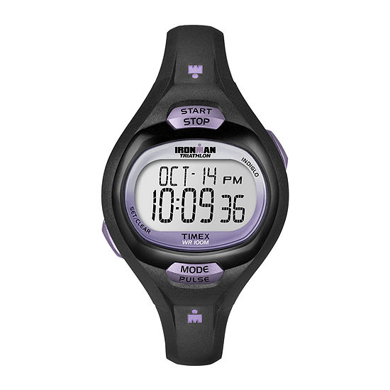 Timex® Ironman Womens Black Resin Strap Watch T5K1879J