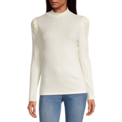Download a.n.a Womens Mock Neck Long Sleeve T-Shirt, Color: Very ...