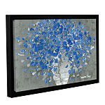 Blue Bouquet Gallery Wrapped Floater-Framed CanvasWall Art