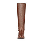 Liz Claiborne Womens Tacca Stacked Heel Riding Boots