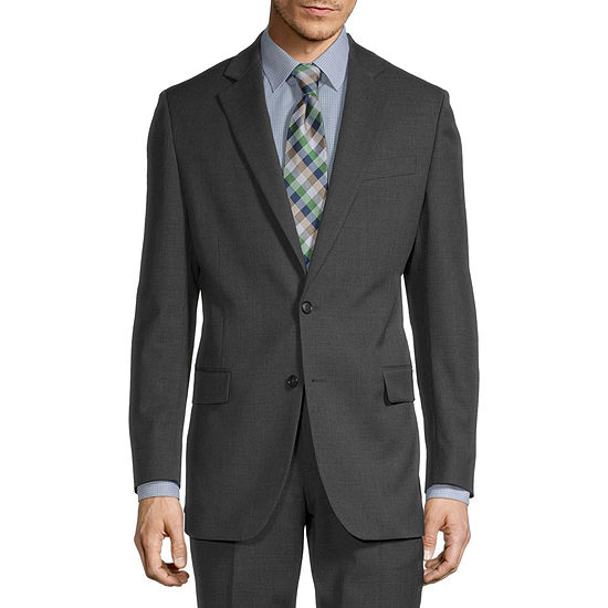 Stafford Super Mens Stretch Classic Fit Suit Jacket, Color: Gray Stria ...