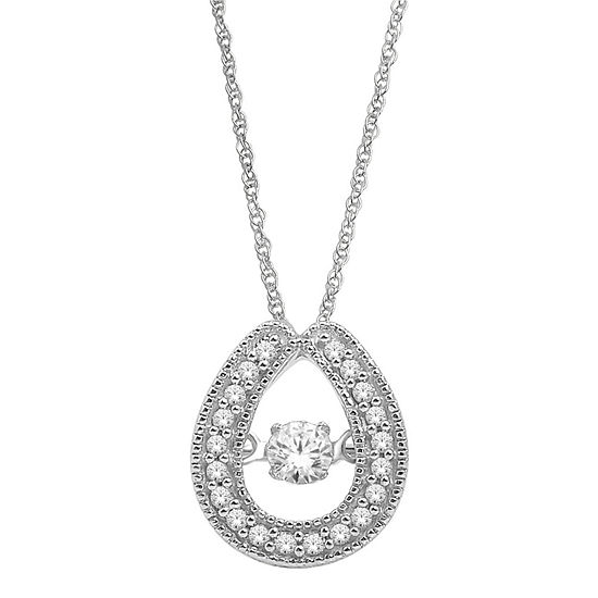 Love in Motion™ 1/5 CT. T.W. Diamond Teardrop Pendant Necklace