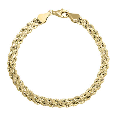 10K Gold 4.9mm 7.25" Double Rope Bracelet