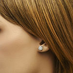 1/2 CT. T.W. Genuine White Diamond 10K White Gold 6.5mm Stud Earrings