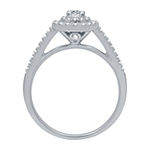 Ever Star Womens 1/2 CT. T.W. Lab Grown White Diamond 10K White Gold Engagement Ring