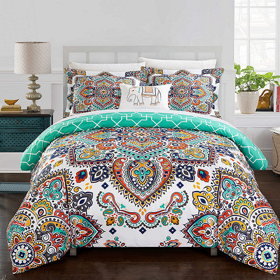 Chic Home Karen Duvet Cover Set Jcpenney Color Aqua