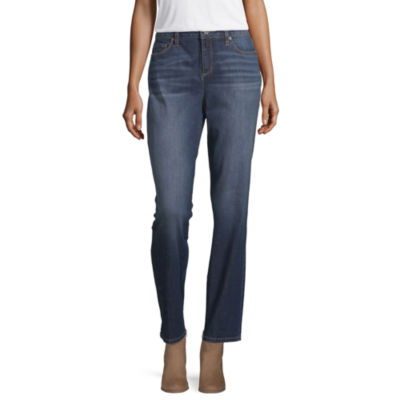 Liz Claiborne Womens Girlfriend Straight Leg Jean - JCPenney