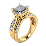 Womens 1/2 CT. T.W. Genuine Diamond 10K Gold Engagement Ring