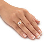 DiamonArt® Womens 2 CT. T.W. White Cubic Zirconia 10K Gold Round Bridal Set