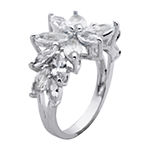 DiamonArt® Womens 5 1/2 CT. T.W. Cubic Zirconia Sterling Silver Flower Cocktail Ring