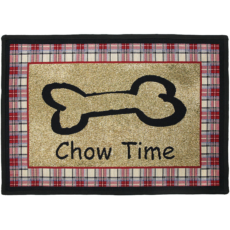 UPC 081675415061 product image for P.B. Paws by Park B. Smith Chow Time Tapestry Pet Mat | upcitemdb.com