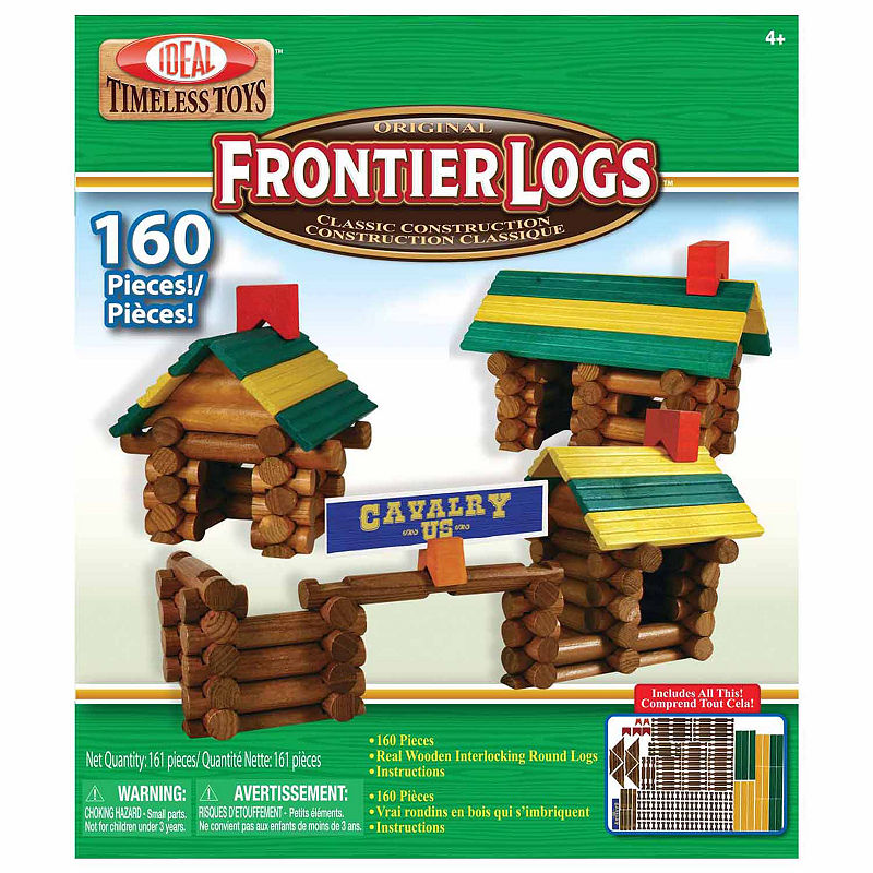 Ideal Frontier Logs Classic Wood 160 Piece Discovery Toy