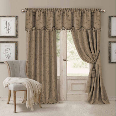 Elrene Mia Jacquard Blackout Back Tab Curtain Panel Jcpenney