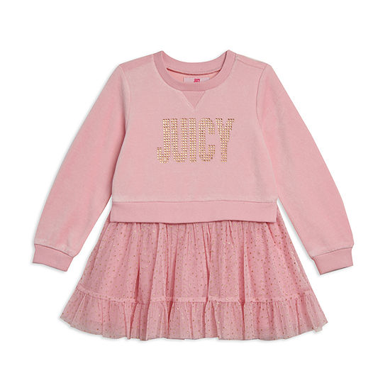 Juicy By Juicy Couture Baby Girls Long Sleeve Tutu Dress