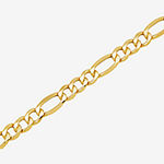 Gold Reflections 10K Gold 10 Inch Hollow Figaro Link Bracelet