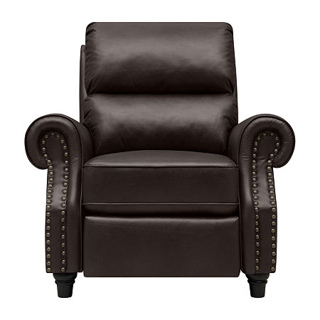 Anna Push Back Roll-Arm Recliner in Renu Leather