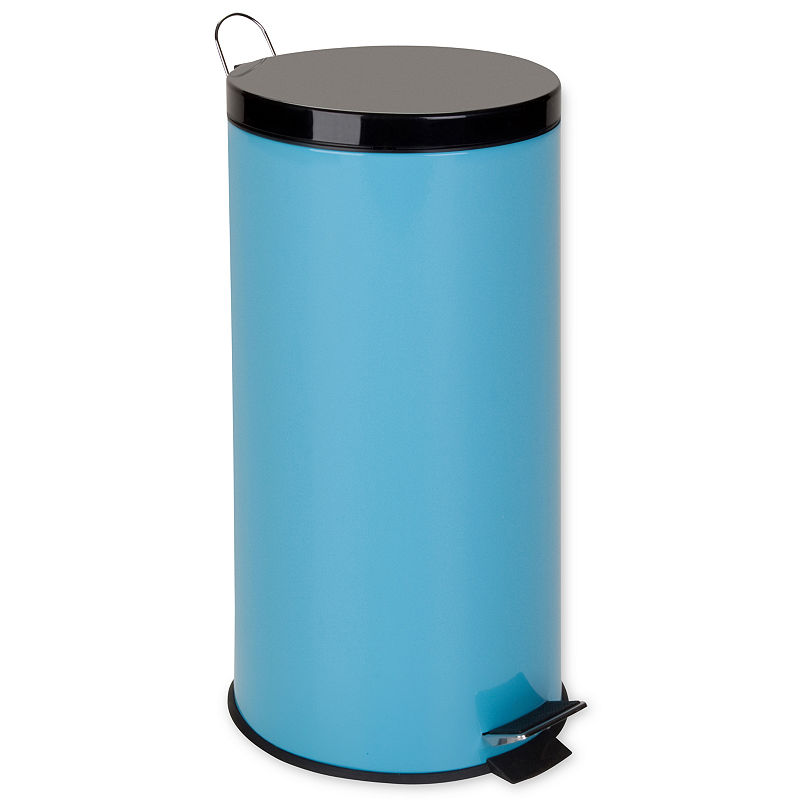 Honey Can Do Honey-Can-Do 30-Liter Metal Trash Can + Bucket, Blue