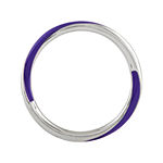 Personally Stackable Sterling Silver Twisted Purple Enamel Ring