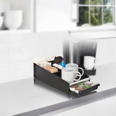 Mind Reader Coffee Condiment Organizer And K Cup Drawer Org01 Blk