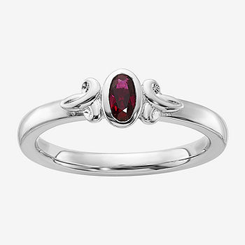 Ruby Sterling Silver Stackable Expressions Cr Cr Sapphire Butterfly Ring