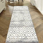 Maples Distressed Diamond Washable Rectangle Indoor Rugs