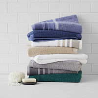 Home Expressions Solid or Stripe Bath Towel Collection (White)