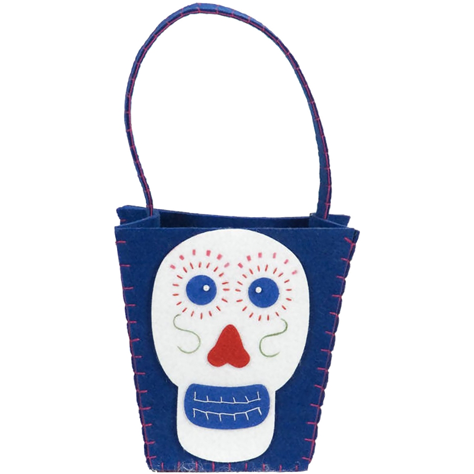 Day of the Dead Tote Bag, Blue